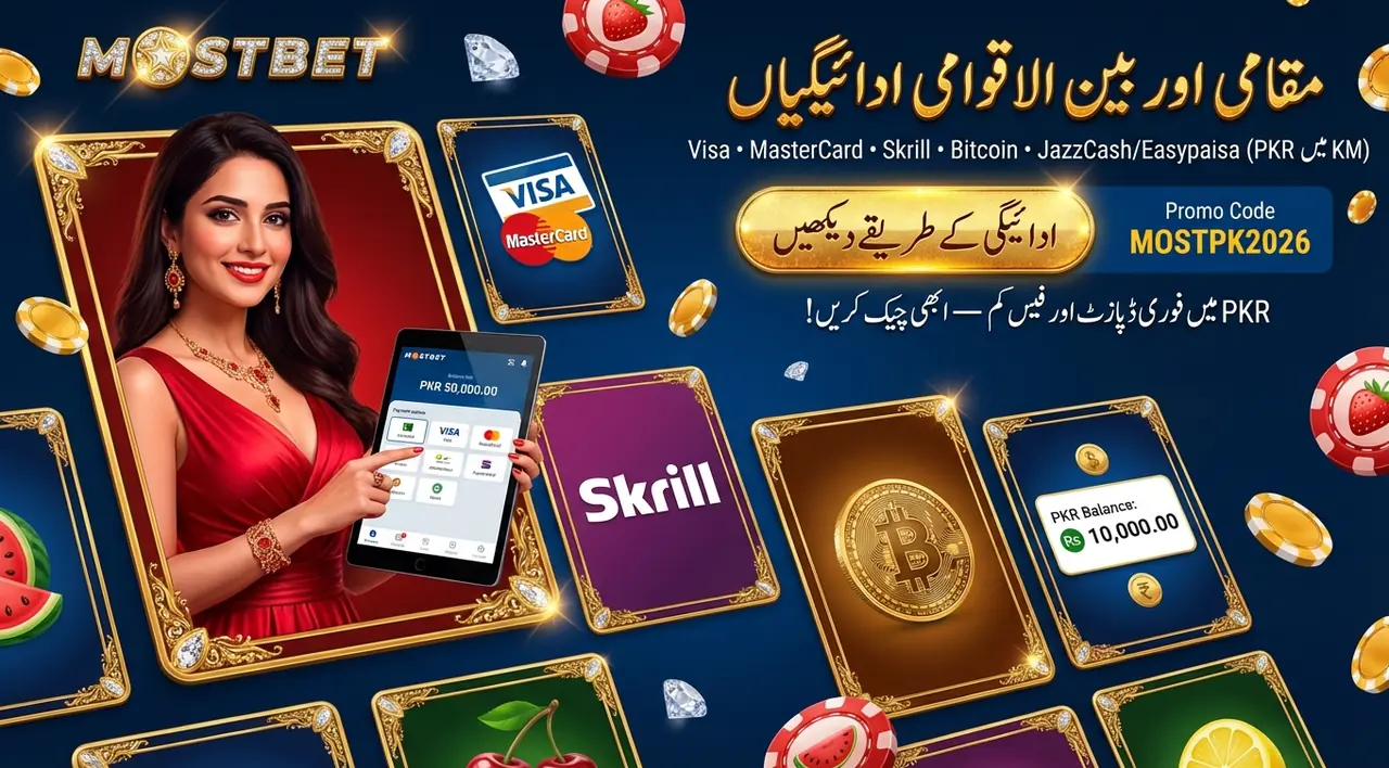 مشہور ادائیگی کے طریقے: Visa، MasterCard، Skrill، Bitcoin